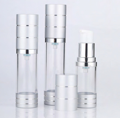 Kosmetische Verpackung Runde Kunststofflotion Creme Leere Luftlose Flasche Mit Pumpe