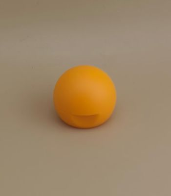 Gelber Kunststoff, glatte, matte, kugelförmige Kappe für Kosmetikflaschen