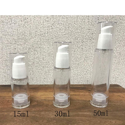 Neues Design Verpackung 15ml 30ml 40ml 50ml PP Kosmetische Luftlose Flasche Körpercreme Luftdichte Luftdichte Pumpflasche