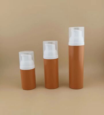 Neues Design Braune tragbare Plastikflasche ohne Luft und Fahrkomfort mit klarer Abdeckung B