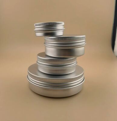Aluminium Lippenbalsambehälter Gehäuse 50 ml 60 ml Aluminiumblechbehälter 60 Gramm 100 ml Aluminium Kerzenkrug für Tee
