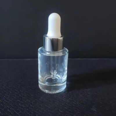Rundes Schwarzes Klares Reines Flüssiges Serum Glas Tropffflasche zur Hautpflege 5ml 10ml 15ml 20ml 30ml 50ml 100ml