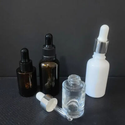 Warm verkauftes Produkt Augen Gesicht ätherisches Öl Kosmetische Verpackung Klar 15ml 30ml 50ml Flach Quadrat Glas Tropffflasche