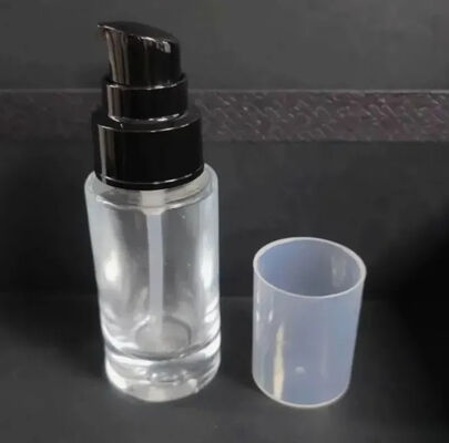 Make-up Package Hautpflege Lotion Flasche Zylinder Rundglaspumpen Flaschen für Hautpflege