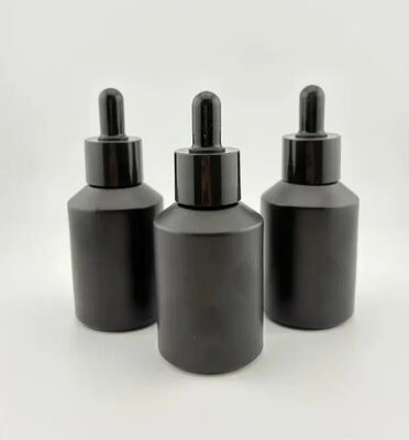 Tropffflasche Schwarzes Glas Bildschirm Druck Körperpflege Augen Tropfen Essenzöl Verpackung