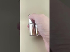 Zweifarbige goldene und silberne luftlose Pumpenflasche mit Außenabdeckung für Kosmetik- und Hautpflegeprodukte