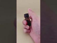 Delikates Design Klarbraun Glatte runde Glasflasche für Medikamente