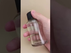 Zartes Design, klare, glatte, runde Glasflasche mit speziellem Deckel für Medikamente