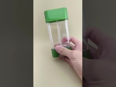 Durchsichtige, glatte Lippenbalsamverpackung mit grünem Deckel 2315 für Lippenstift