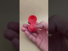 Lichtrotes, glattes, mattes Kugeldeckel aus Kunststoff für Kosmetikflaschen