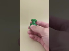 Grüner Kunststoff-Glattverschluss mit Knopf für Kosmetikflaschen