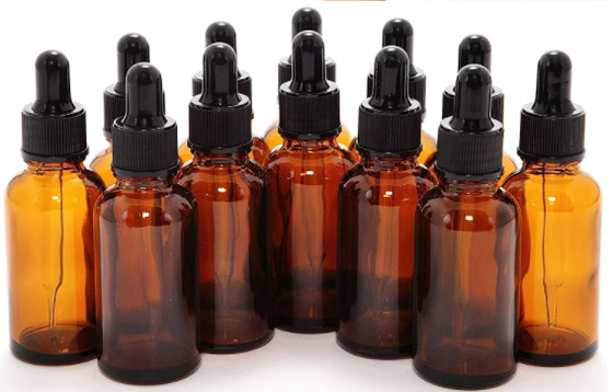 Leeres Amber Glass Serum Dropper For ätherisches Öl 20ml 30ml 50ml K1010