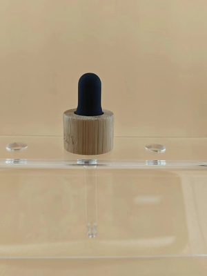 18 20 PP Schwarzer Gummiglasrohr Bambus-Dropper für ätherische Ölflaschen