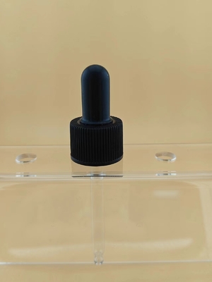 18 20 PP Schwarzer Gummiglasrohr Bambus-Dropper für ätherische Ölflaschen