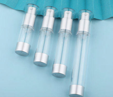 15 ml gefrorene Luftlose Pumpenflaschen Plastiklotion Pumpe Vakuum Reisetasche