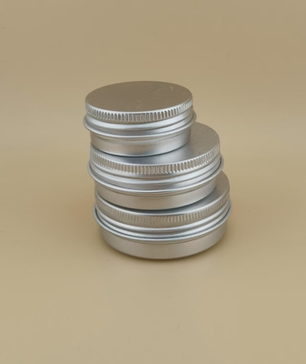 Silberne Aluminiumkoffer mit Schraubkappe K-AB-1 für Kosmetik