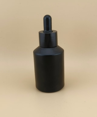 Zartes Design Schwarze Glas-Tropfflasche für Gesichtsessenz