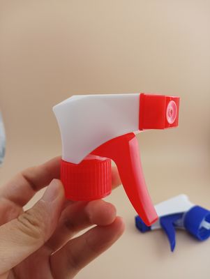 Triggersprüher Kosmetik 28mm 28/400 28/410 gerippt Blau Weiß tragbar Handpumpe Kunststoff Hochleistungsreinigung