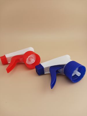 Triggersprüher Kosmetik 28mm 28/400 28/410 gerippt Blau Weiß tragbar Handpumpe Kunststoff Hochleistungsreinigung