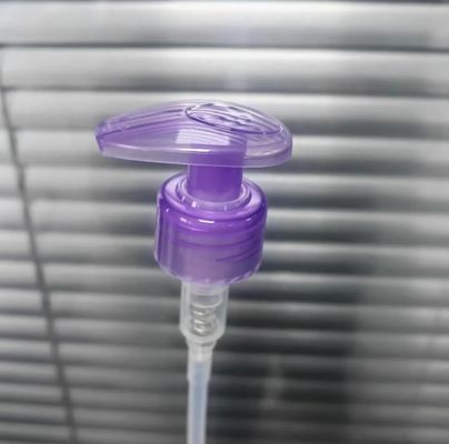 Transparenter lila Körperlotion-Spenderpumpe, auslaufsicher, 1,20 - 1,50 ml/Hub