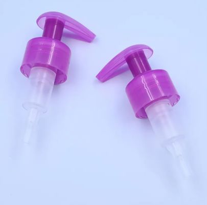 Transparenter lila Körperlotion-Spenderpumpe, auslaufsicher, 1,20 - 1,50 ml/Hub