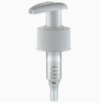 PP Lotion Pump mit feiner Rippenstruktur, Sattelkopf, Kunststoff, Schraubverschluss