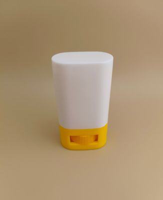 Weiß-gelbe, flache, glatte Lippenbalsam-Verpackung 2304 für Lippenstifte