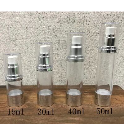 30 ml 50 ml weiße, klare, luftlose Pumpenflasche Vakuum-Kosmetik-Lotion-Pumpenflasche