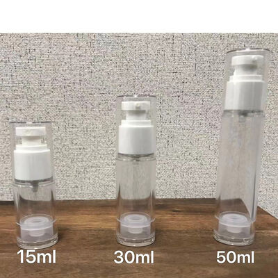 Einzelhandel mit Kunststoff Matte Schwarz Sprühflasche Luftlose Sprühflasche 15 ml 30 ml 50 ml mit schwarzer Kappe