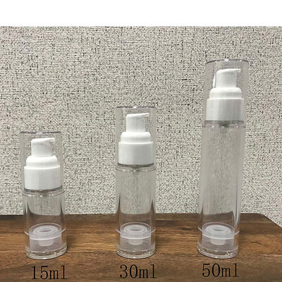 Weiße PP Luftlose Flasche Mini Probe Luftlose Pumpflasche 30 ml für Lotion Creme