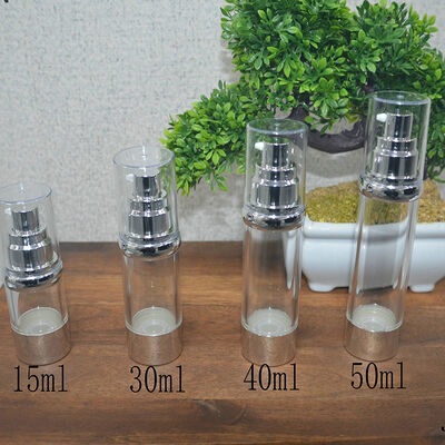 Neues Design Verpackung 15ml 30ml 40ml 50ml PP Kosmetische Luftlose Flasche Körpercreme Luftdichte Luftdichte Pumpflasche