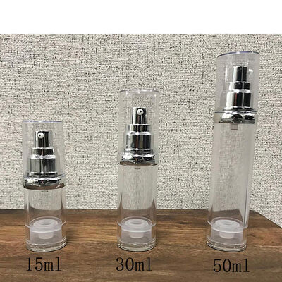 Airless-Lotion-Pumpflasche, Serum, kein DIP, Tubenspender, transparente Kosmetikverpackung, nachfüllbar