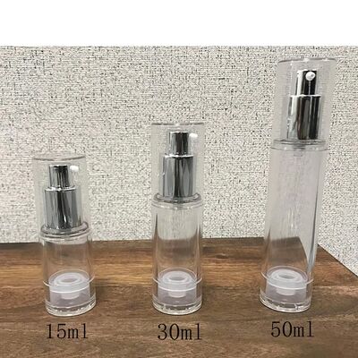 Airless-Lotion-Pumpflasche, Serum, kein DIP, Tubenspender, transparente Kosmetikverpackung, nachfüllbar
