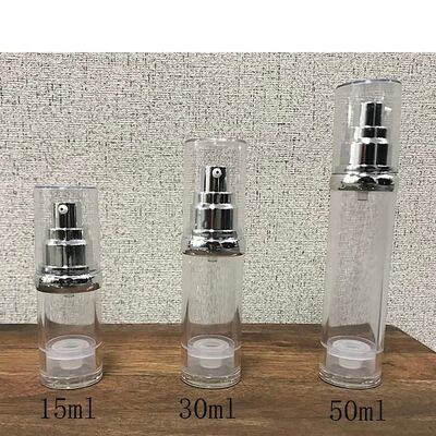 Airless-Lotion-Pumpflasche, Serum, kein DIP, Tubenspender, transparente Kosmetikverpackung, nachfüllbar