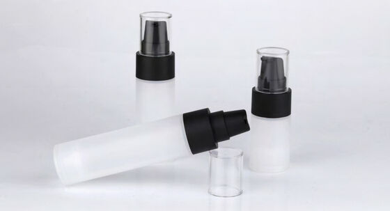 Kosmetische Verpackung Runde Kunststofflotion Creme Leere Luftlose Flasche Mit Pumpe