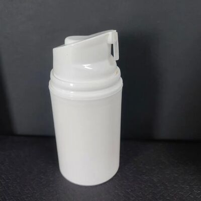 Leere 30 ml Mini-transparente Vakuum-ABS-Plastik-Lotionflasche mit weißer luftloser Pumpenkappe
