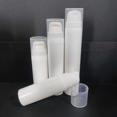 Kosmetische Verpackung, 30 ml, Airless-Pumpflasche, weiße Plastikflasche, Lotionspumpe, PP-Flasche