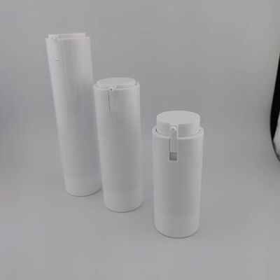 Kosmetische Verpackung, 30 ml, Airless-Pumpflasche, weiße Plastikflasche, Lotionspumpe, PP-Flasche