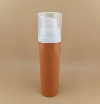 Neues Design Braune tragbare Plastikflasche ohne Luft und Fahrkomfort mit klarer Abdeckung B