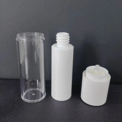 Runde Glasflasche mit Lotionspumpe, Spray, Cremeglas-Kosmetikflasche mit Pumpe