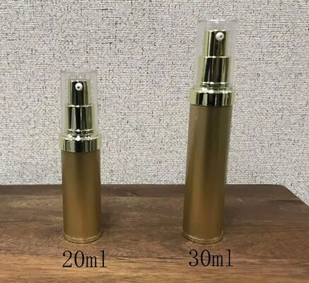 Zylindrische silberne PP-Plastikflasche ohne Luftpumpe mit beliebter Lotionpumpe 5ml 15ml 20ml 30ml