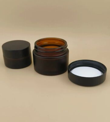 Schön gestaltete schwarze Brille Creme Jar mit Schraubdeckel für Lotion