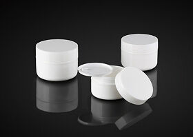 eine Serie kosmetischer Verpackungen, Lotionskin-Cremegläser für die Gesichtspflege
