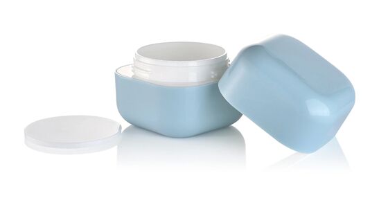 30g Großhandelskosmetische Hautpflege PP Plastik-Quadratglas für Creme