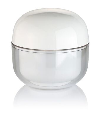 OEM Weißes PP 30g Creme Kosmetik rundes Glas mit Kappe für Kosmetik