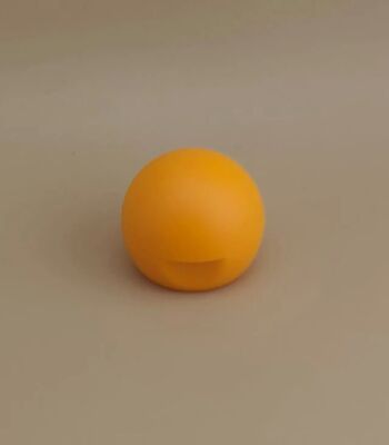Gelber Kunststoff, glatte, matte, kugelförmige Kappe für Kosmetikflaschen