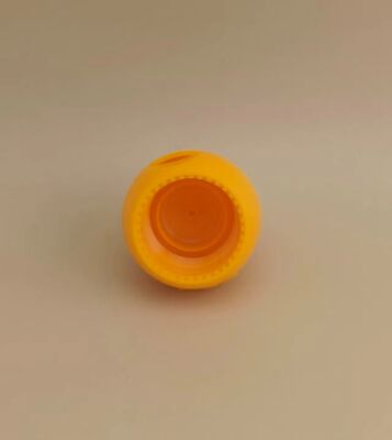 Gelber Kunststoff, glatte, matte, kugelförmige Kappe für Kosmetikflaschen