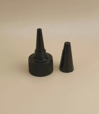 Schraubkappe für Farbflaschen aus schwarzem Kunststoff