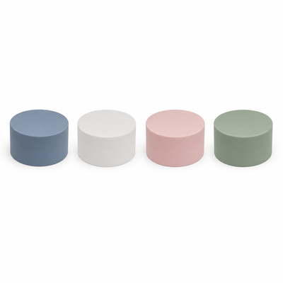 Blaugraue Kunststoff-Runde, Glatte, Matte Kappe für Kosmetikflaschen
