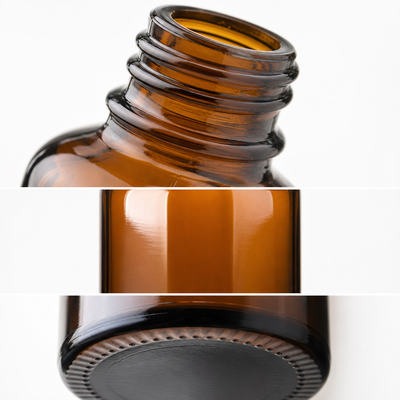 Kosmetische Verpackung Ätherische Ölflasche Bernsteinglas-Tropffflasche
